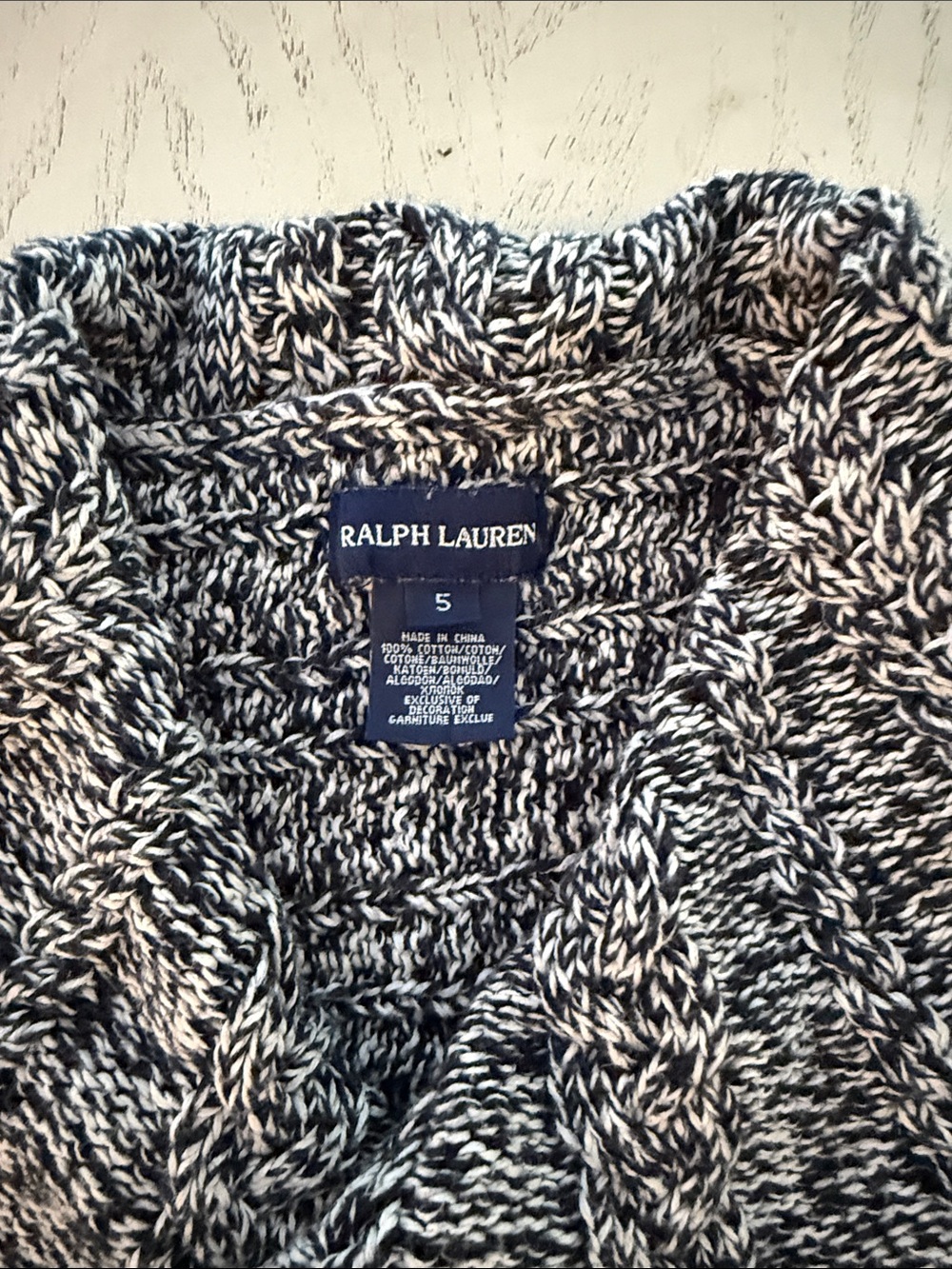 Ralph Lauren toddler girls open knit cotton cardigan sweater size 5 - Picture 2 of 12